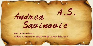 Andrea Savinović vizit kartica